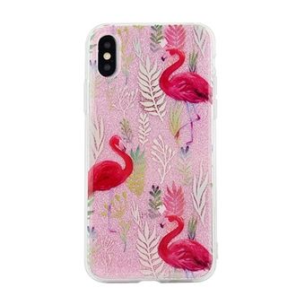 Skalmönster iPhone X / Xs design 5 (flamingorosa)