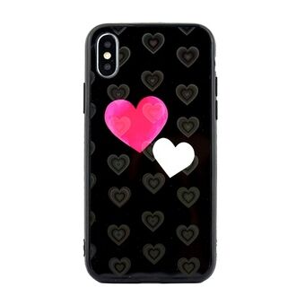 Fodral Hearts iPhone X / Xs design 5 (hjärtan svart)