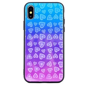 Hearts Glass iPhone 6 / 6S skal design 5 (blå)