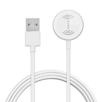 4smarts Induktiv laddare VoltBeam Mini för Apple Watch 1-8/SE med 1m USB-A kabel 2.5W vit/white 462330