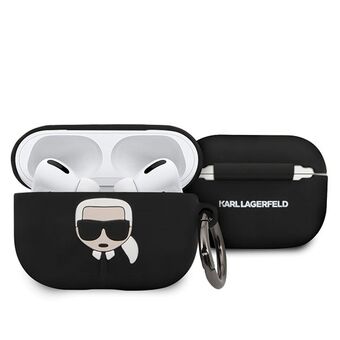 Karl Lagerfeld KLACAPSILGLBK AirPods Pro fodral svart / svart Silikon Iconic