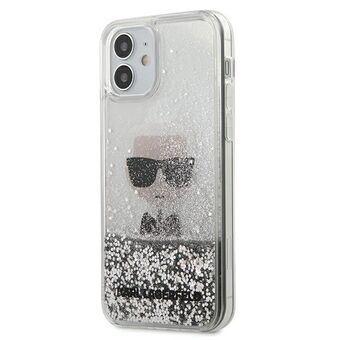 Karl Lagerfeld KLHCP12SGLIKSL iPhone 12 mini 5,4" silver hårt skal Ikonik Liquid Glitter.