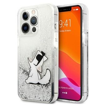 Karl Lagerfeld KLHCP13XGCFS iPhone 13 Pro Max 6,7" silver/silver hårt fodral Liquid Glitter Choupette Fun
