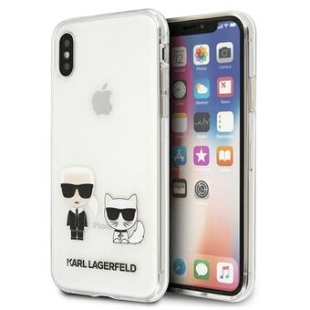 Karl Lagerfeld KLHCI65CKTR iPhone Xs Max hårdfodral Transparent Karl & Choupette