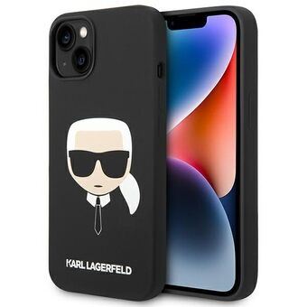 Karl Lagerfeld KLHMP14MSLKHBK iPhone 14 Plus 6,7" hårdfodral svart/svart Silikon Karl\'s Head Magsafe