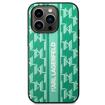 Karl Lagerfeld KLHCP14MPGKLSKN iPhone 14 Plus 6,7" hårdfodral grön/grön Monogram Stripe