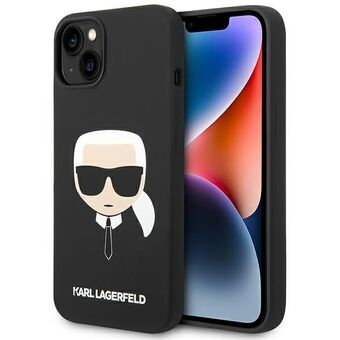 Karl Lagerfeld KLHCP14MSLKHBK iPhone 14 Plus 6,7" hårt fodral svart/svart Silikon Karl\'s Head