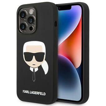 Karl Lagerfeld KLHCP14XSLKHBK iPhone 14 Pro Max 6,7" hårdfodral svart/svart Silikon Karl\'s Head
