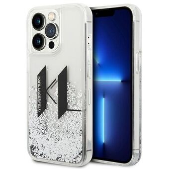 Karl Lagerfeld KLHCP14XLBKLCS iPhone 14 Pro Max 6,7" silver/silver hårt fodral Liquid Glitter Big KL