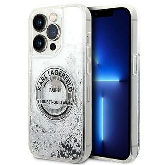 Karl Lagerfeld KLHCP14LLCRSGRS iPhone 14 Pro 6.1" silver / silver hardcase Liquid Glitter RSG