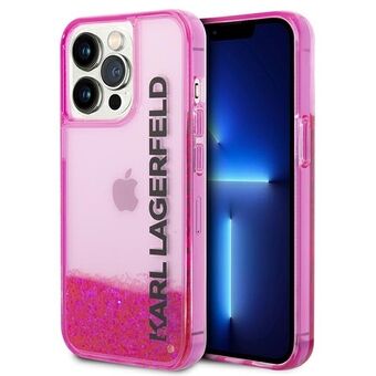 Karl Lagerfeld KLHCP14LLCKVF iPhone 14 Pro 6.1" rosa/rosa hårdfodral Liquid Glitter Elong