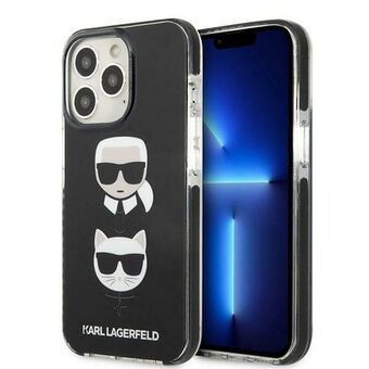 Karl Lagerfeld KLHCP13XTPE2TK iPhone 13 Pro Max 6,7" hårdfodral svart/svart Karl & Choupette Head
