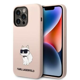 Karl Lagerfeld KLHCP14XSNCHBCP iPhone 14 Pro Max 6,7" hårdfodral rosa/rosa silikonchoupette