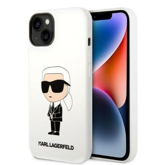 Karl Lagerfeld KLHCP14SSNIKBCH iPhone 14 6.1" hårdfodral vit/vit Silikon Ikonik