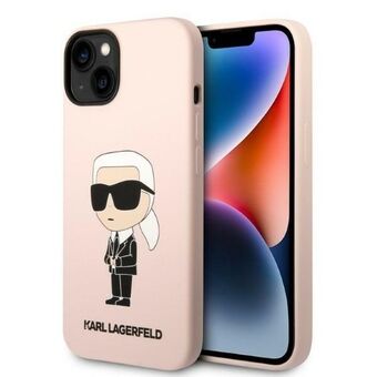 Karl Lagerfeld KLHCP14SSNIKBCP iPhone 14 6.1" hårt fodral rosa/rosa Silikon Ikonik