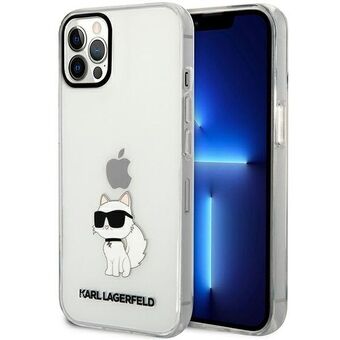 Karl Lagerfeld KLHCP12MHNCHTCT iPhone 12/12 Pro 6,1" genomskinligt hårt fodral Ikonik Choupette