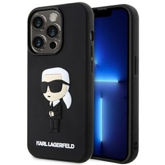 Karl Lagerfeld KLHCP14X3DRKINK iPhone 14 Pro Max 6,7" svart/svart hårdfodral Rubber Iconic 3D