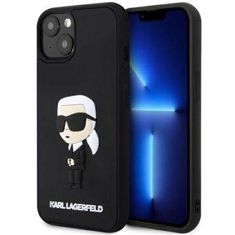 Karl Lagerfeld KLHCP14M3DRKINK iPhone 14 Plus 6,7" svart/svart hårdfodral Rubber Iconic 3D