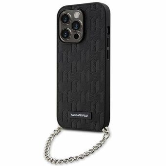 Karl Lagerfeld KLHCP14XSACKLHPK iPhone 14 Pro Max 6,7" svart/svart hårdfodral Saffiano Monogram Chain