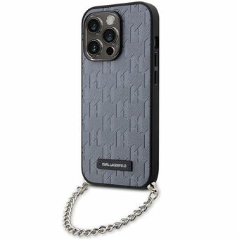 Karl Lagerfeld KLHCP14XSACKLHPG iPhone 14 Pro Max 6,7" silver/silver hårdfodral Saffiano Monogram Chain