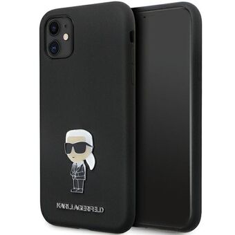 Karl Lagerfeld KLHCN61SMHKNPK iPhone 11 / Xr 6.1" svart/svart Silikon Ikonik Metal Pin