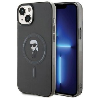 Karl Lagerfeld KLHMP15MHFCKNOK iPhone 15 Plus / 14 Plus 6.7" svart hårdat skal IML Ikonik MagSafe