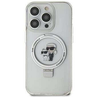 Karl Lagerfeld KLHMN61HMRSKCH iPhone 11 / Xr 6.1" vit/vit hårt skal Ringstöd Karl&Choupettte MagSafe