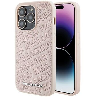 Karl Lagerfeld KLHCP15LPQKPMP iPhone 15 Pro 6.1" rosa/rosa hårt skal Quilted K mönster