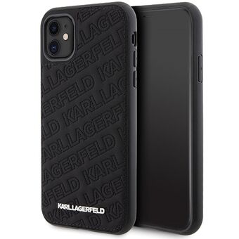 Karl Lagerfeld KLHCN61PQKPMK iPhone 11 / Xr 6.1" svart/hårt skal Quiltad K-mönster