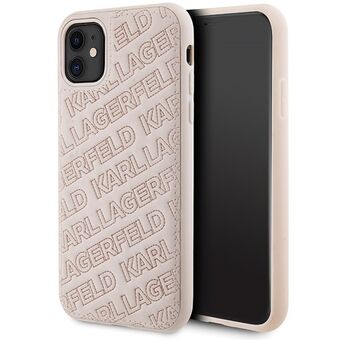 Karl Lagerfeld KLHCN61PQKPMP iPhone 11 / Xr 6.1" rosa/rosa hårt skal Quilted K-mönster
