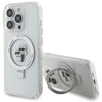Karl Lagerfeld KLHMP13XHMRSKCH iPhone 13 Pro Max 6.7" vit/vit hardcase Ring Ställ Karl&Choupettte MagSafe