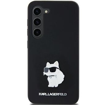 Karl Lagerfeld KLHCSA55SMHCNPK A55 A556 svart/svart hardcase silikon Choupette metallnål