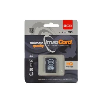 MicroSD minneskort 8GB Imro + adp