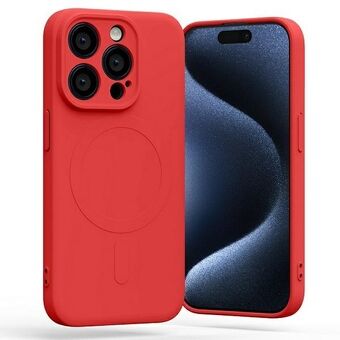 Mercury MagSafe Halv-Silikon iPhone 15 Pro 6,1" röd