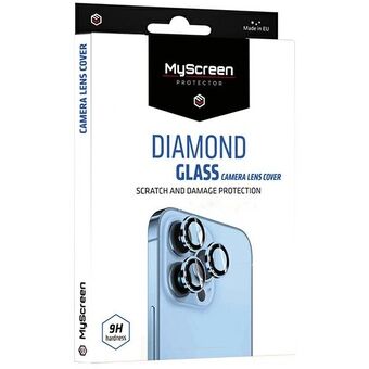 MS Diamond Glass Kameraobjektivskydd iPhone 14 Pro 6,1"/14 Pro Max 6,7" svart/svart Skydd för kameran
