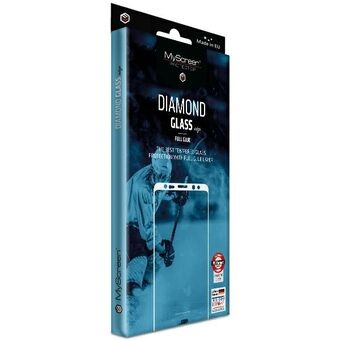 MS Diamond Glass Edge FG är ett helt limmat skyddsglas för mobiltelefonen, i färgen svart.