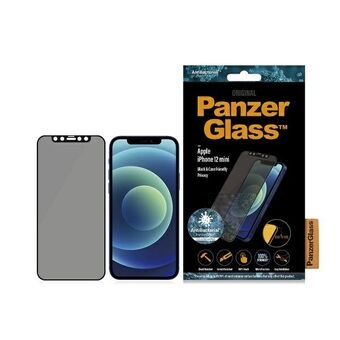 PanzerGlass E2E Super + iPhone 12 Mini skal vänligt antibakteriell mikrofraktur Sekretess sortera / sortera