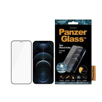 PanzerGlass E2E Super+ iPhone 12 Pro Max Case Friendly AntiBakteriell Mikrofraktur svart/svart 2712
