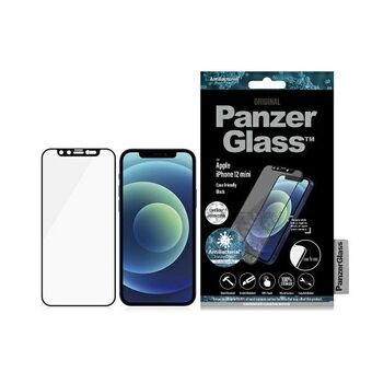 PanzerGlass E2E Microfracture iPhone 12 Mini 5.4 "CamSlider Swarovsky Cover Friendly AntiBacterial svart / svart