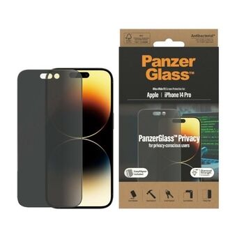 PanzerGlass Ultra-Wide Fit iPhone 14 Pro 6,1" Sekretesskydd Skärmskydd Antibakteriellt Enkel justerbar inkluderat P2784