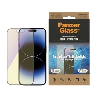 PanzerGlass Ultra-Wide Fit iPhone 14 Pro 6,1" Skärmskydd Antibakteriell Enkeljusteringsverktyg ingår Anti-blått ljus 2792
