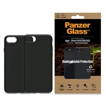 PanzerGlass biologiskt nedbrytbart fodral iPhone SE 2022 / SE 2020/7/8 svart / svart 0346