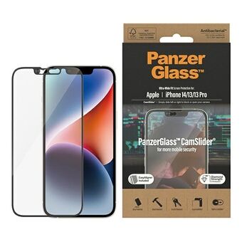 PanzerGlass Ultra-Wide Fit iPhone 14/13/13 Pro 6.1" skärmskydd CamSlider Antibakteriell Easy Aligner ingår 2795