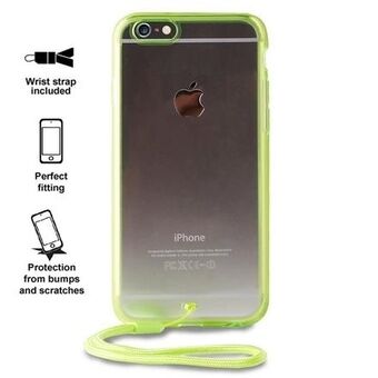 Puro Clear Cover Easy Photo iPhone 6/6S limonka+ smycz IPC647CLEARWLGRN translates to "Puro Clear Cover Easy Photo för iPhone 6/6S, limegrön + handledsrem IPC647CLEARWLGRN" in Swedish.