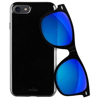 Puro Sunny Kit fodral iPhone 7/8 + glasögon SE 2020 / SE 2022 svart / svart IPC747SUNNYKIT1BLK