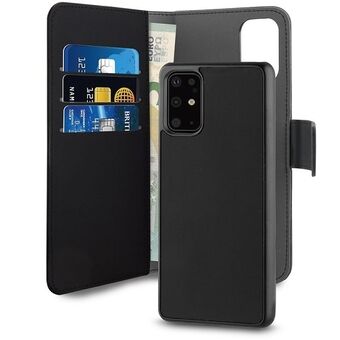 Puro plånboksfodral avtagbar för Samsung S20 + G985 2-i-1 svart / svart SGS11BOOKC3BLK
