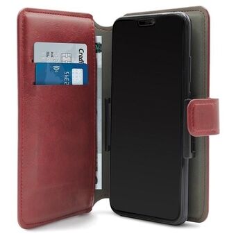 PURO Wallet 360 ° XL universellt röd vridbart fodral med kreditkortsfickor UNIWALLET4REDXL.