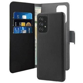 Puro plånbok Avtagbar Samsung A72 5G A726 / A72 LTE A725 2in1 svart / svart SGA72BOOKC3BLK