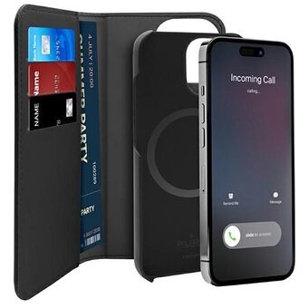 Puro Wallet Avtagbar iPhone 14 Pro Max 6,7" 2in1 MagSafe svart/svart PUIPC14P67BKMAG1BLK