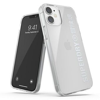 SuperDry Snap iPhone 12 Mini Genomskinligt Fodral Silver 